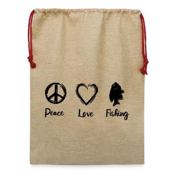Fischer Routine - Jute Weihnachtssack  - Beige - Vorne