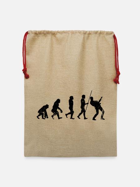 Evolution-Gitarrist - Jute Weihnachtssack - Beige