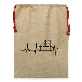 Architektur Herzlinie - Jute Weihnachtssack  - Beige - Vorne