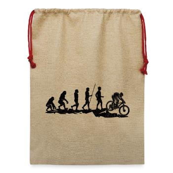 Evolution Mountainbike - Jute Weihnachtssack  - Beige - Vorne