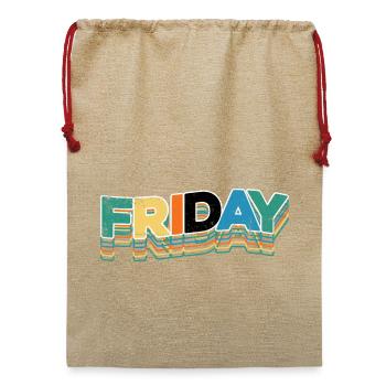 Freitag Retro Stack Letters - Jute Weihnachtssack  - Beige - Vorne