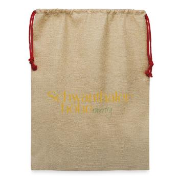 Schwanthalerhöhe Neon Gradient - Jute Weihnachtssack  - Beige - Vorne