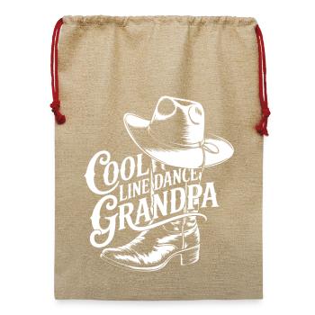 Cool Line Dance Grandpa - Jute Weihnachtssack  - Beige - Vorne
