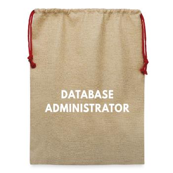 Datenbankadministrator - Jute Weihnachtssack  - Beige - Vorne