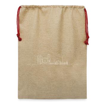 [Warten auf Entwurf] - Jute Weihnachtssack  - Beige - Vorne