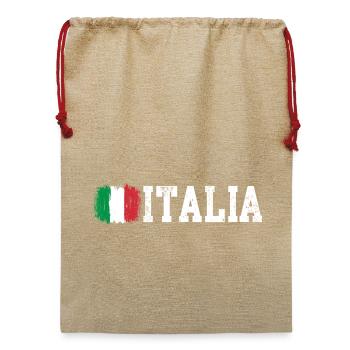 Italienische Flagge - Jute Weihnachtssack  - Beige - Vorne