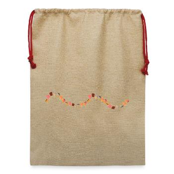 Eis - Jute Weihnachtssack  - Beige - Vorne