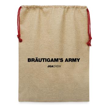 Bräutigams army (JGA - Jungesellenabschied) - Jute Weihnachtssack  - Beige - Vorne