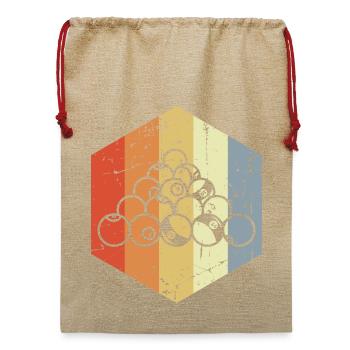Vintage Billard - Jute Weihnachtssack  - Beige - Vorne
