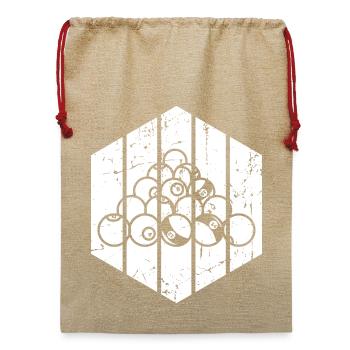 Bester Billardspieler - Jute Weihnachtssack  - Beige - Vorne