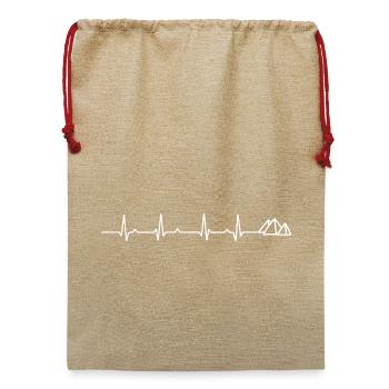 Herzschlag-Pyramide - Jute Weihnachtssack  - Beige - Vorne