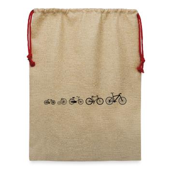 Evolutionsentwicklung des Radfahrens - Jute Weihnachtssack  - Beige - Vorne