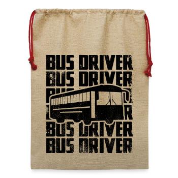 Bus Driver - Jute Weihnachtssack  - Beige - Vorne