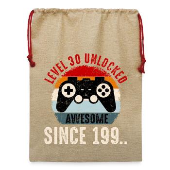 Level-30 Entsperrter Retro-Controller - Jute Weihnachtssack  - Beige - Vorne