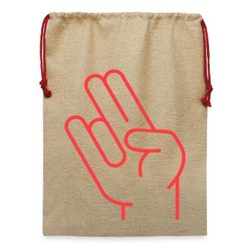 Shocker Hand Tuning Two in the pink one in stink - Jute Weihnachtssack  - Beige - Vorne