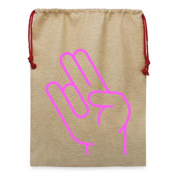 Shocker Hand Tuning Two in the pink one in stink - Jute Weihnachtssack  - Beige - Vorne