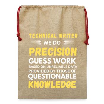 Technische Autoren-Präzisionsratsarbeit - Jute Weihnachtssack  - Beige - Vorne