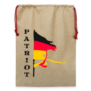 Deutschland Patriot 01 - Jute Weihnachtssack  - Beige - Vorne