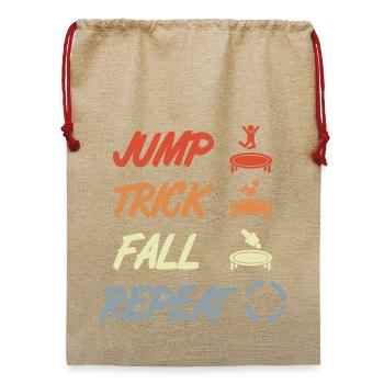 Trampolin Techniken - Jute Weihnachtssack  - Beige - Vorne