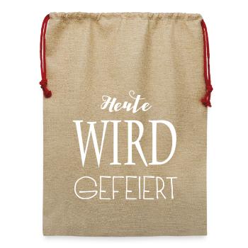 Jungesellenabschied Feiern - Jute Weihnachtssack  - Beige - Vorne