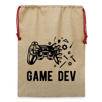 Game Dev - Jute Weihnachtssack  - Beige - Vorne