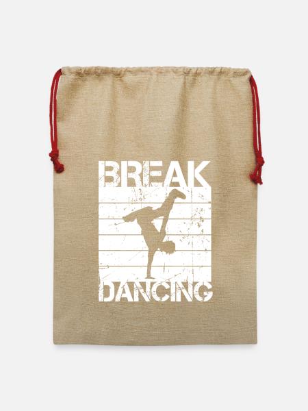 Breakdancing - Jute Weihnachtssack  - Beige