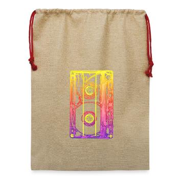 80er Party - Jute Weihnachtssack  - Beige - Vorne