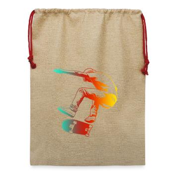 Skater Tricks - Jute Weihnachtssack  - Beige - Vorne