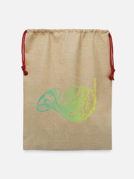 Horn Instrument - Jute Weihnachtssack - Beige