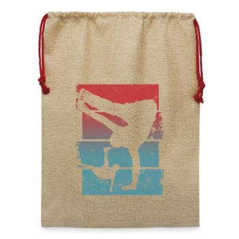 Breakdance - Jute Weihnachtssack  - Beige - Vorne
