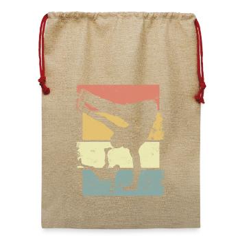 Breakdance - Jute Weihnachtssack  - Beige - Vorne