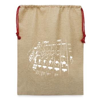 Diskjockey - Jute Weihnachtssack  - Beige - Vorne