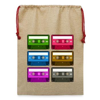 Kassetten - Jute Weihnachtssack  - Beige - Vorne