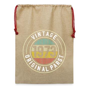 Originalteile-Abzeichen von 1973 - Jute Weihnachtssack  - Beige - Vorne