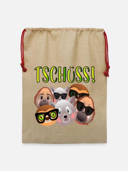 TSCHÜSS ABSCHIED TEAM - Jute Weihnachtssack - Beige