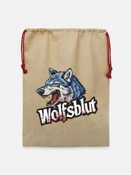 Wolfsblut Werwolf Logo - Jute Weihnachtssack - Beige
