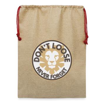Die 1. Regel „Don’t Loose – Never Forget“ Buffet - Jute Weihnachtssack  - Beige - Vorne
