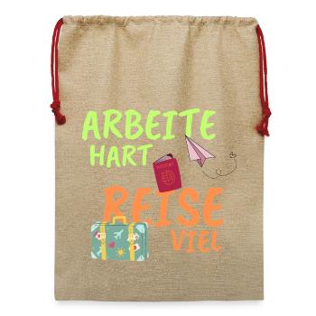 Arbeitehart - Jute Weihnachtssack  - Beige - Vorne