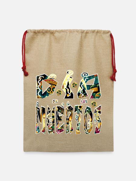 Día de los Muertos - Jute Weihnachtssack - Beige