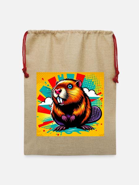 Bieber - Jute Weihnachtssack  - Beige