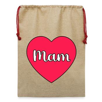 Mama Hart - Jute Weihnachtssack  - Beige - Vorne