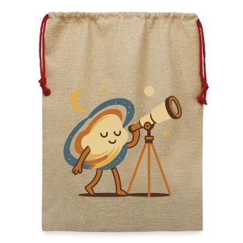 Galaktischer Entdecker - Jute Weihnachtssack  - Beige - Vorne