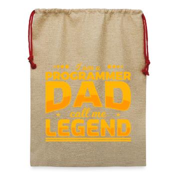 Programmierer Vater - Jute Weihnachtssack  - Beige - Vorne