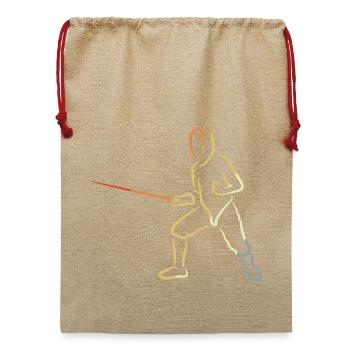 Vintage Fechter - Jute Weihnachtssack  - Beige - Vorne