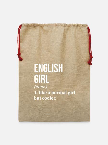 England England England - Jute Weihnachtssack - Beige