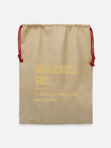 Motocross Motocross Motocross - Jute Weihnachtssack - Beige