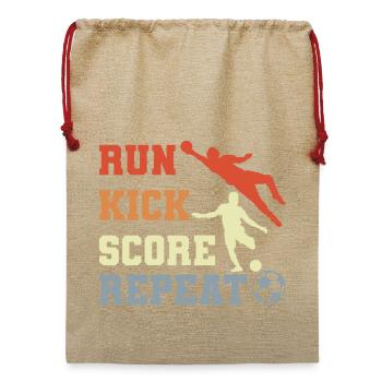 Fußballspieler Routine - Jute Weihnachtssack  - Beige - Vorne