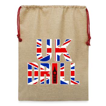 BOHRMASCHINE GROSSBRITANNIEN - Jute Weihnachtssack  - Beige - Vorne
