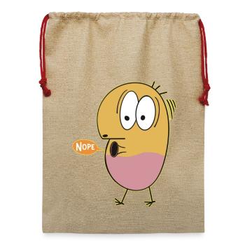 Dodo says nope - Jute Weihnachtssack  - Beige - Vorne