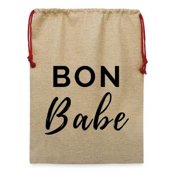 Bon Babe, Schönheitsberaterin, Maskenbildnerin. - Jute Weihnachtssack  - Beige - Vorne